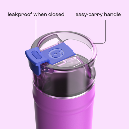 bubba 18 oz DualSip Insulated Stainless Steel Water Bottle - Mood Booster - US 9461