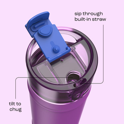 bubba 24 oz DualSip Insulated Stainless Steel Water Bottle - Mood Booster - US 8011