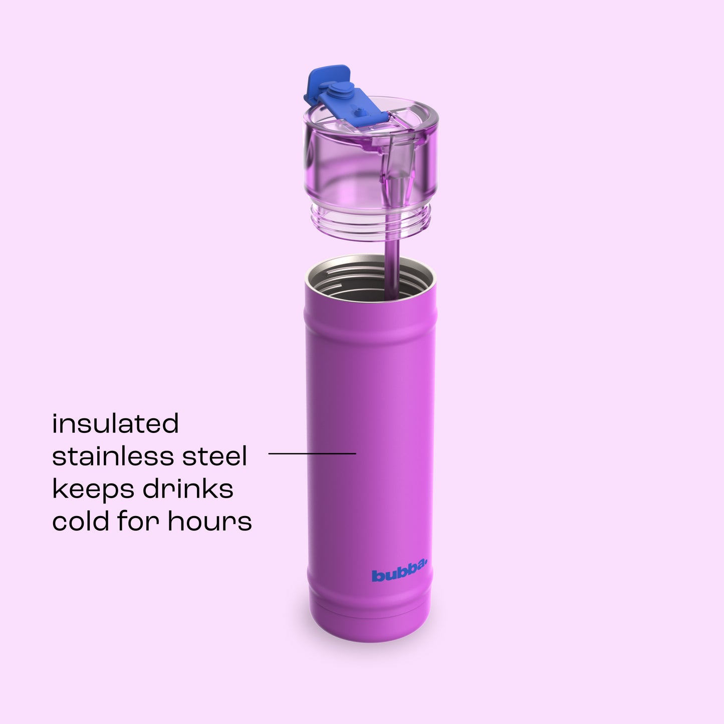 bubba 24 oz DualSip Insulated Stainless Steel Water Bottle - Mood Booster - US 8011