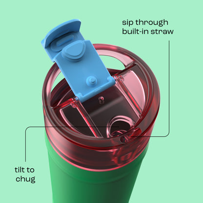 bubba 24 oz DualSip Insulated Stainless Steel Water Bottle - Fresh Serve - US 9572